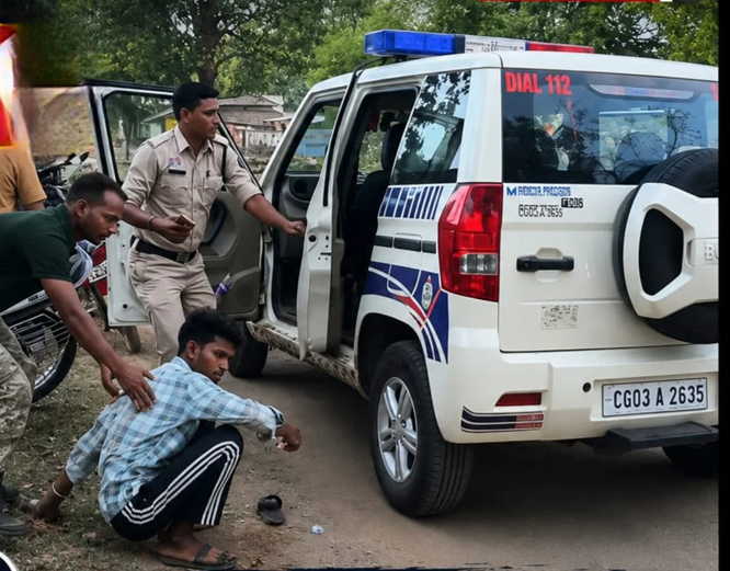 112 बनी मदद से सड़क हादसे मे घायल दाे युवकों को पहुंचाया अस्पताल